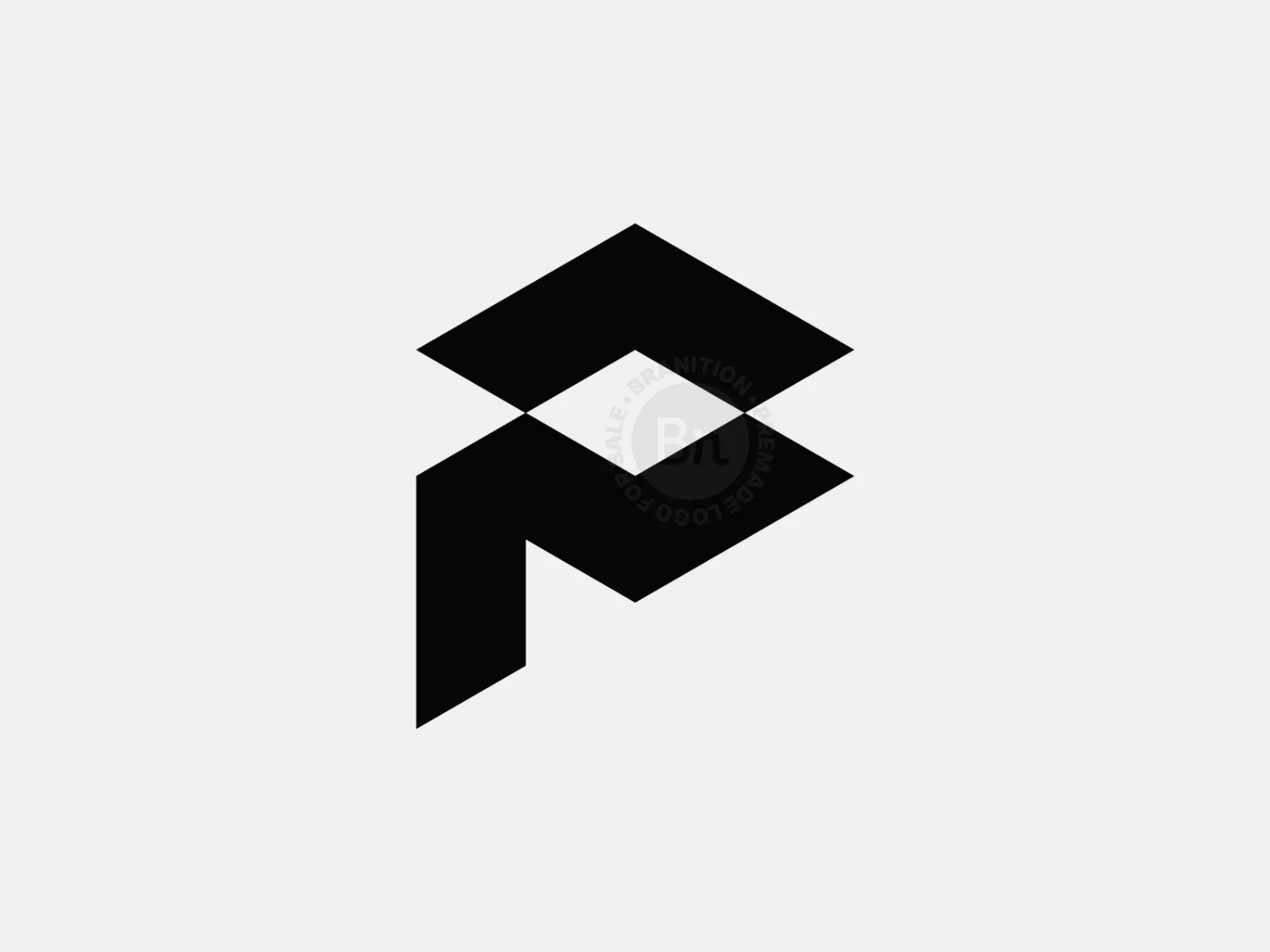 Geometric P Letter Logo Design // For Sale
