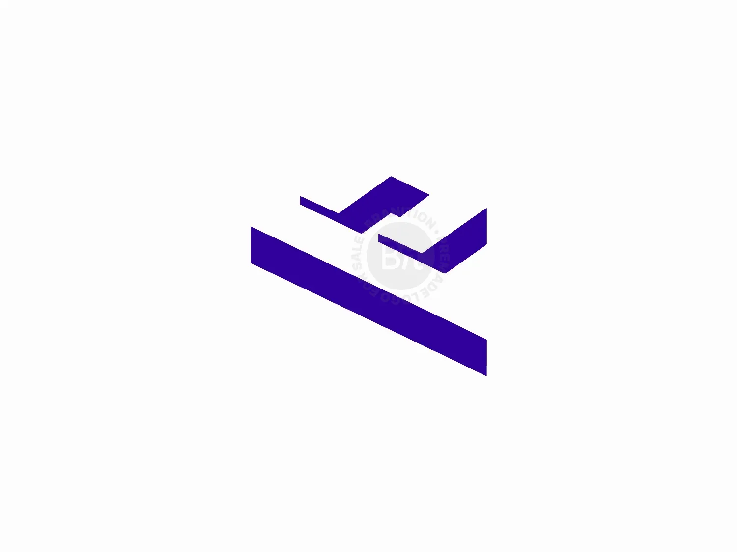 Negative Space P Letter Logo