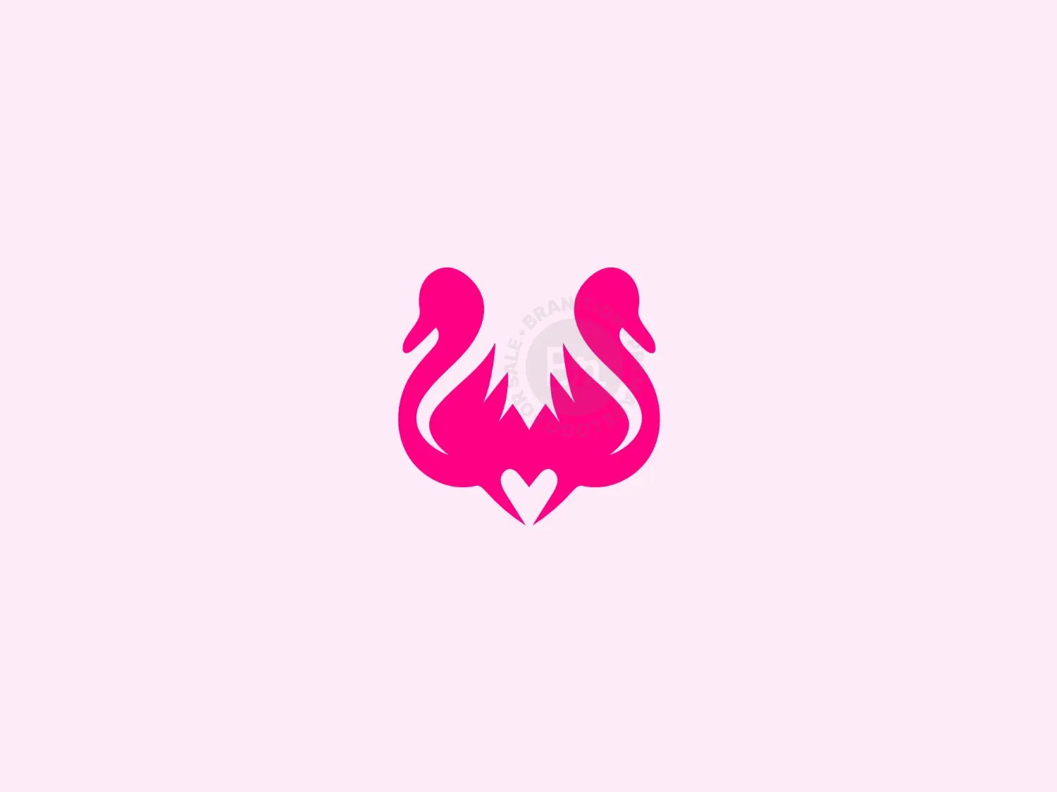 Twin Swan Love Logo