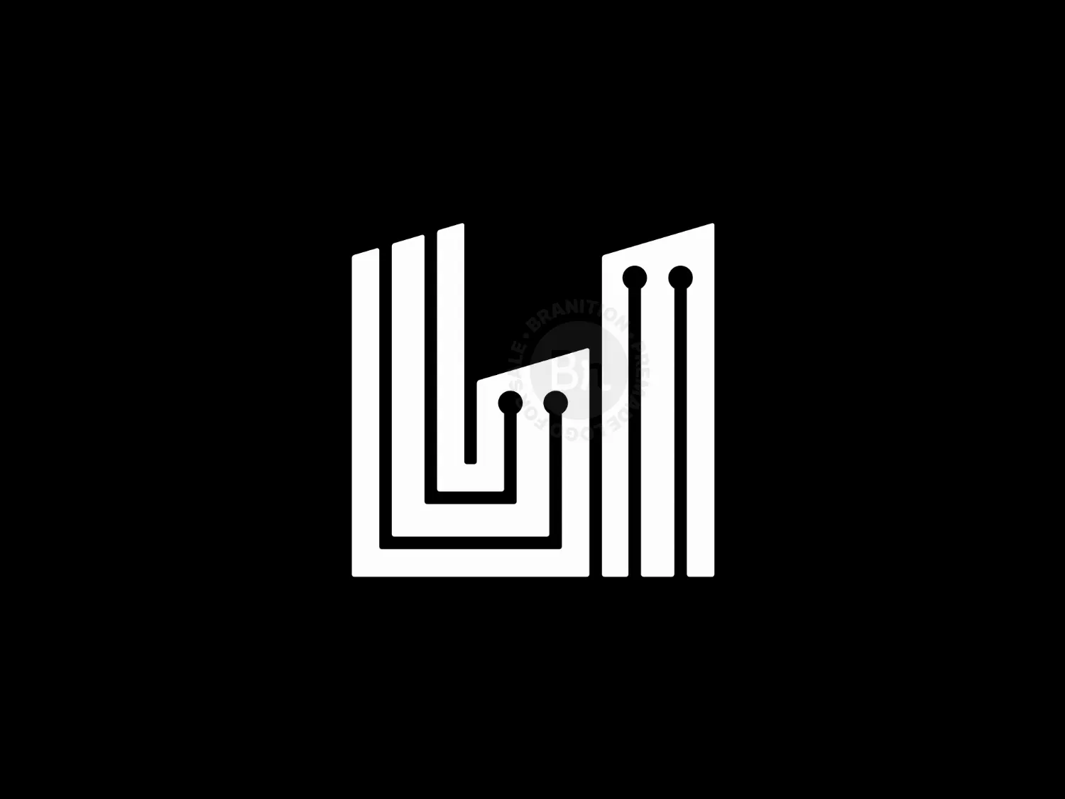 Iconic Letter W Tech Logo