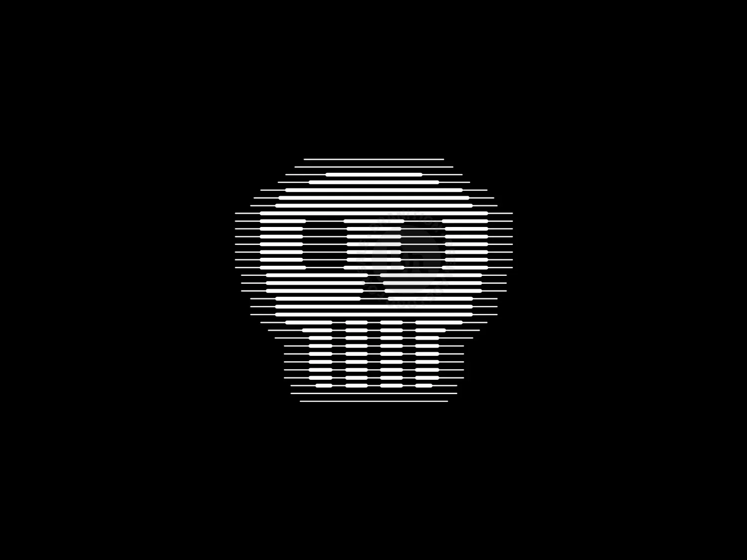 Iconic Stripes Line Skull Logo