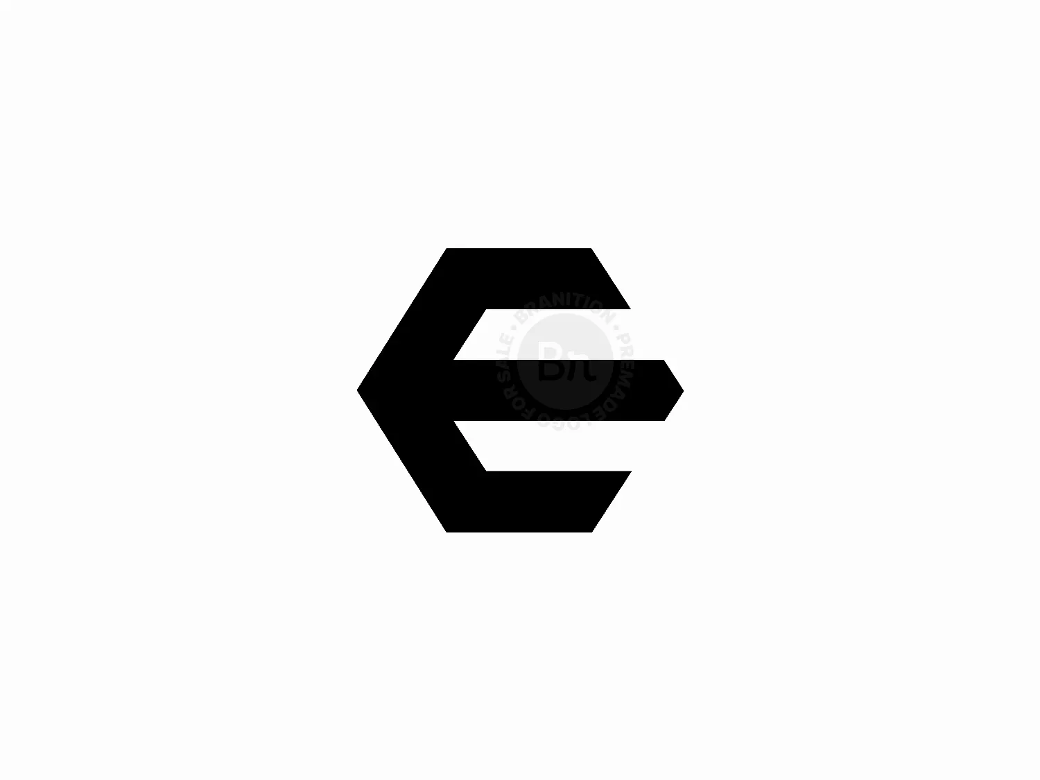 Abstract E Letter Hexagon Logo Design