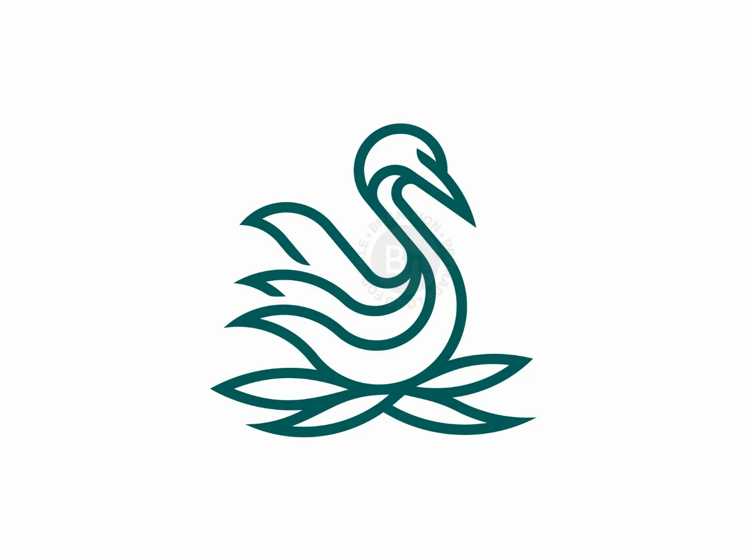 Natural Green Goose Leaf Logo