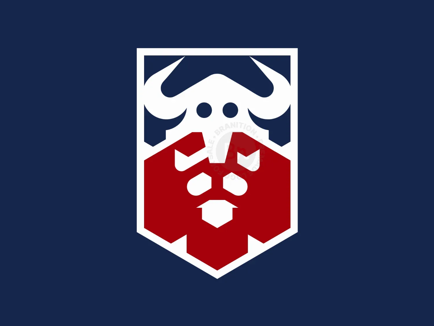 Viking Lion Knight In Shield Logo