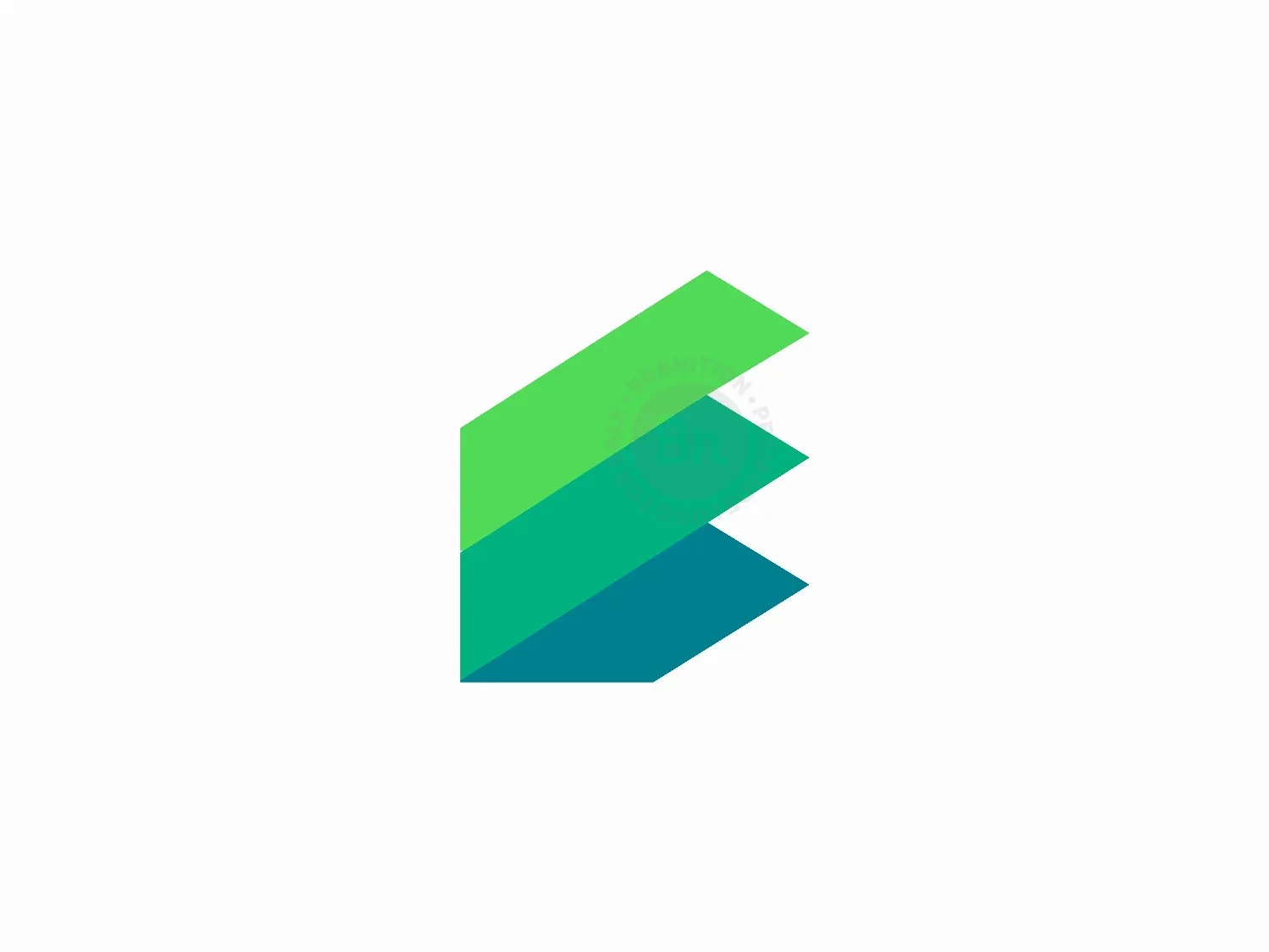 Layered E Letter Logo Design