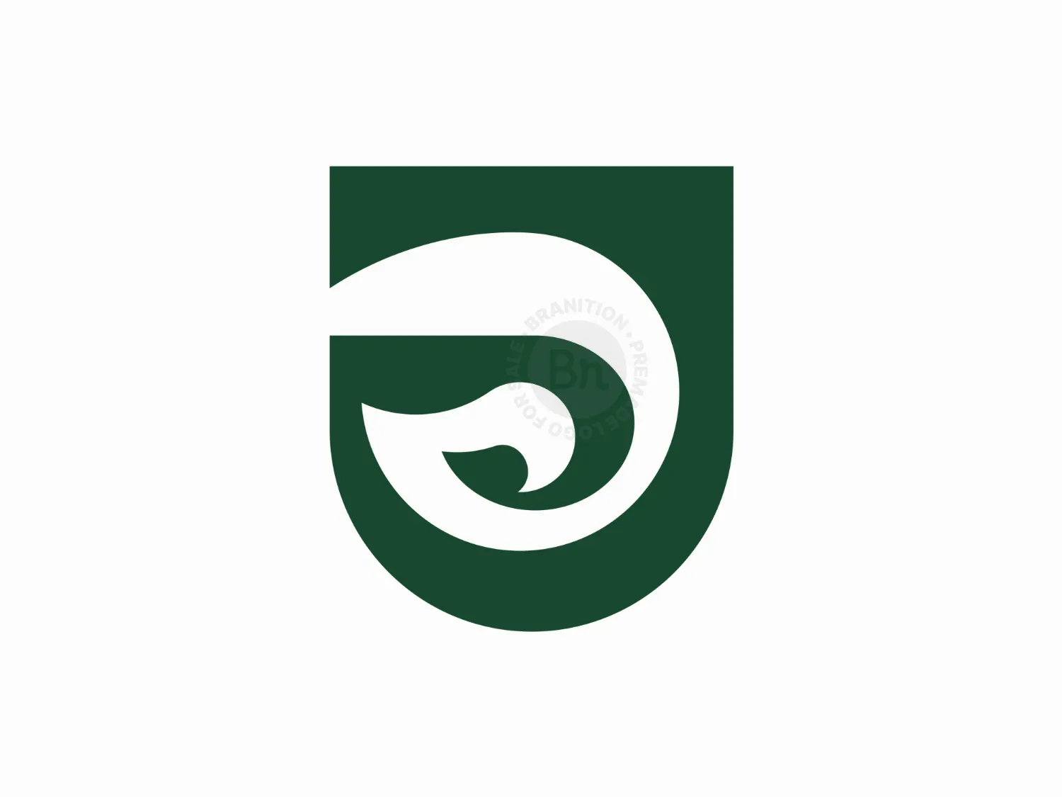 Organic Leaf Letter J Logo