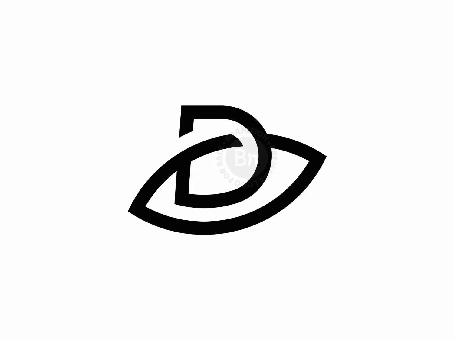 Simple Eye Letter D Logo