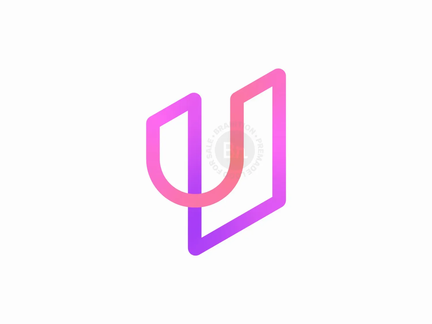 Gradient U Letter Logo Design // For Sale