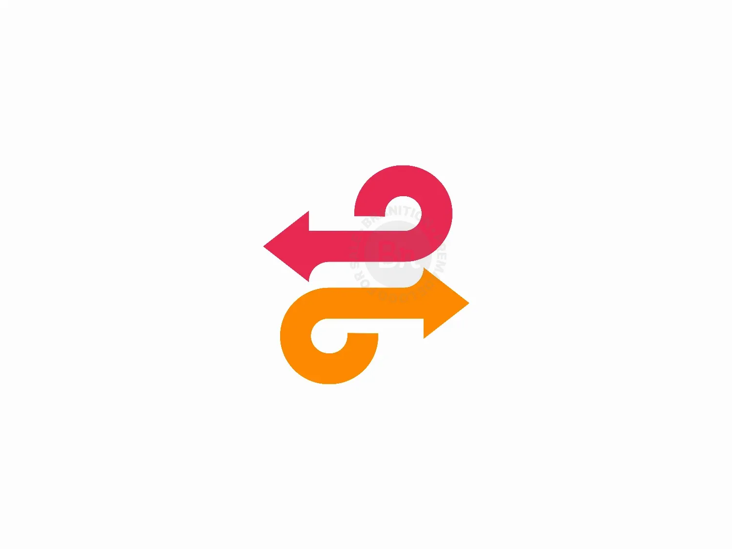 Abstract Loop Arrow Logo For Exchange Platform