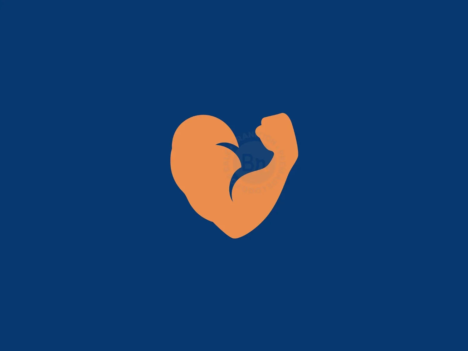 Strong Heart Flex Arm Fitness Logo