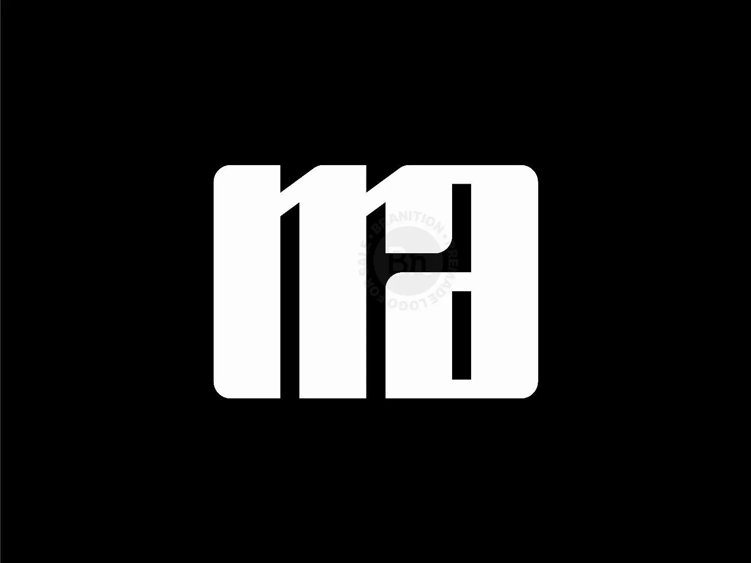 Letter MA Initial AM Interlocking Line Lettermark Logo