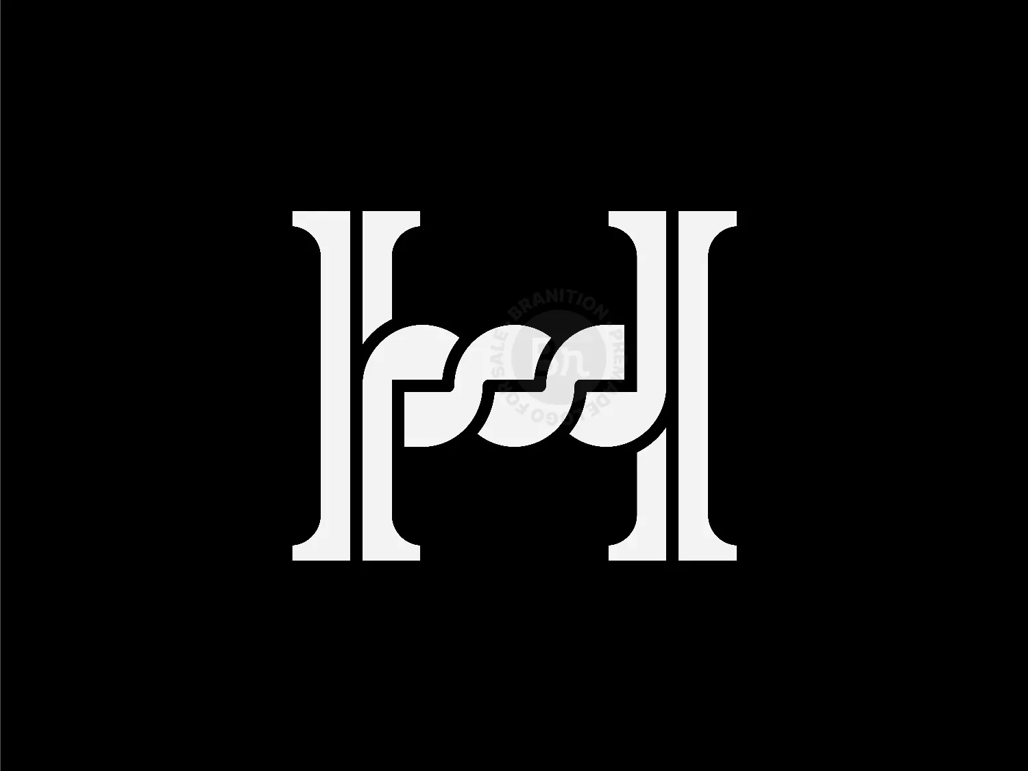 Letter H Chain Celtic Knotwork Monogram Logo