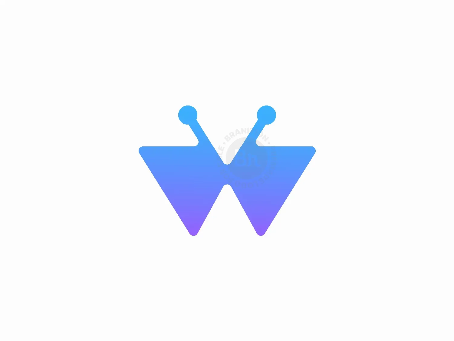 W Letter Butterfly Logo Design
