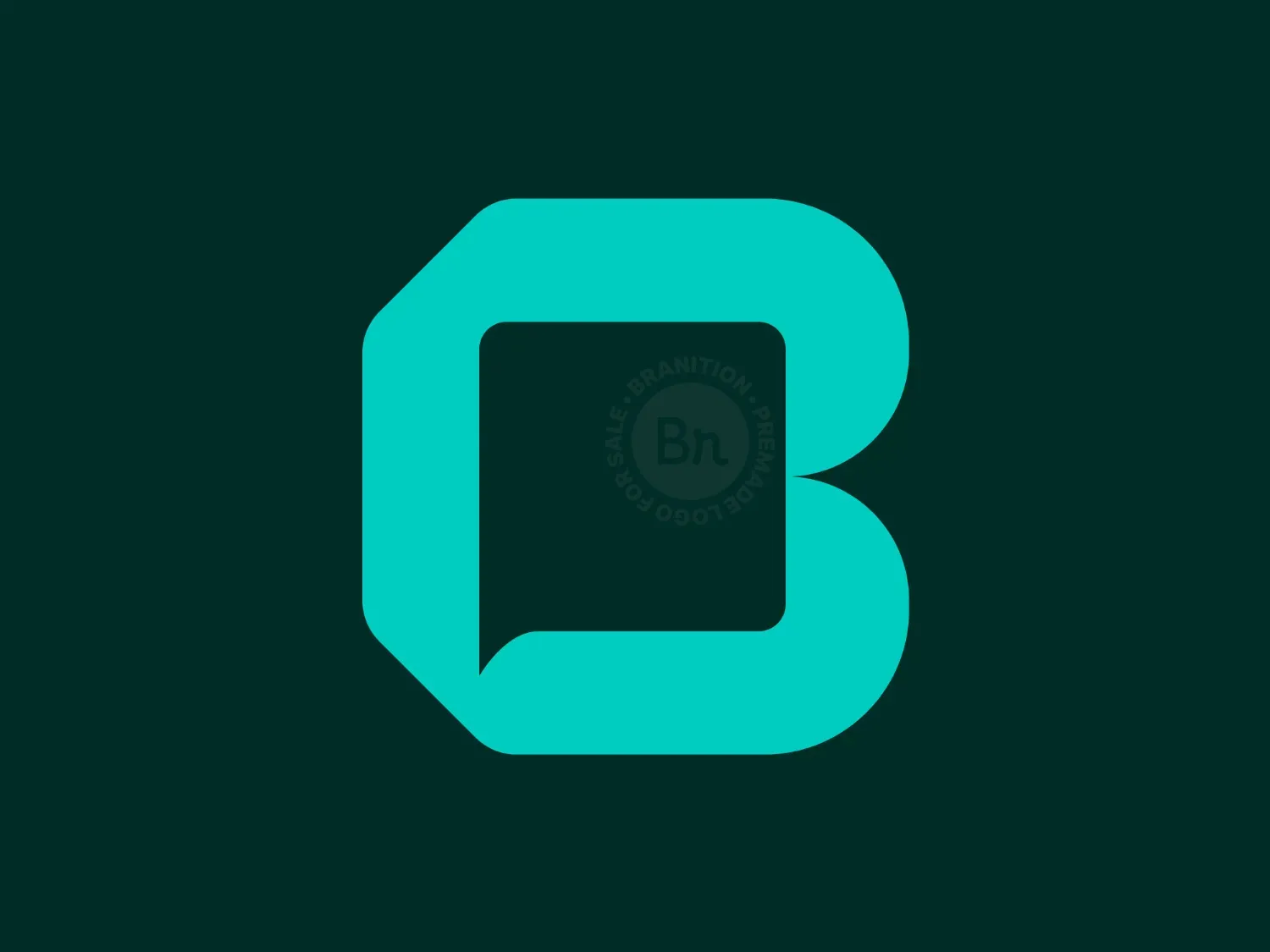 Modern Letter B Chat Logo