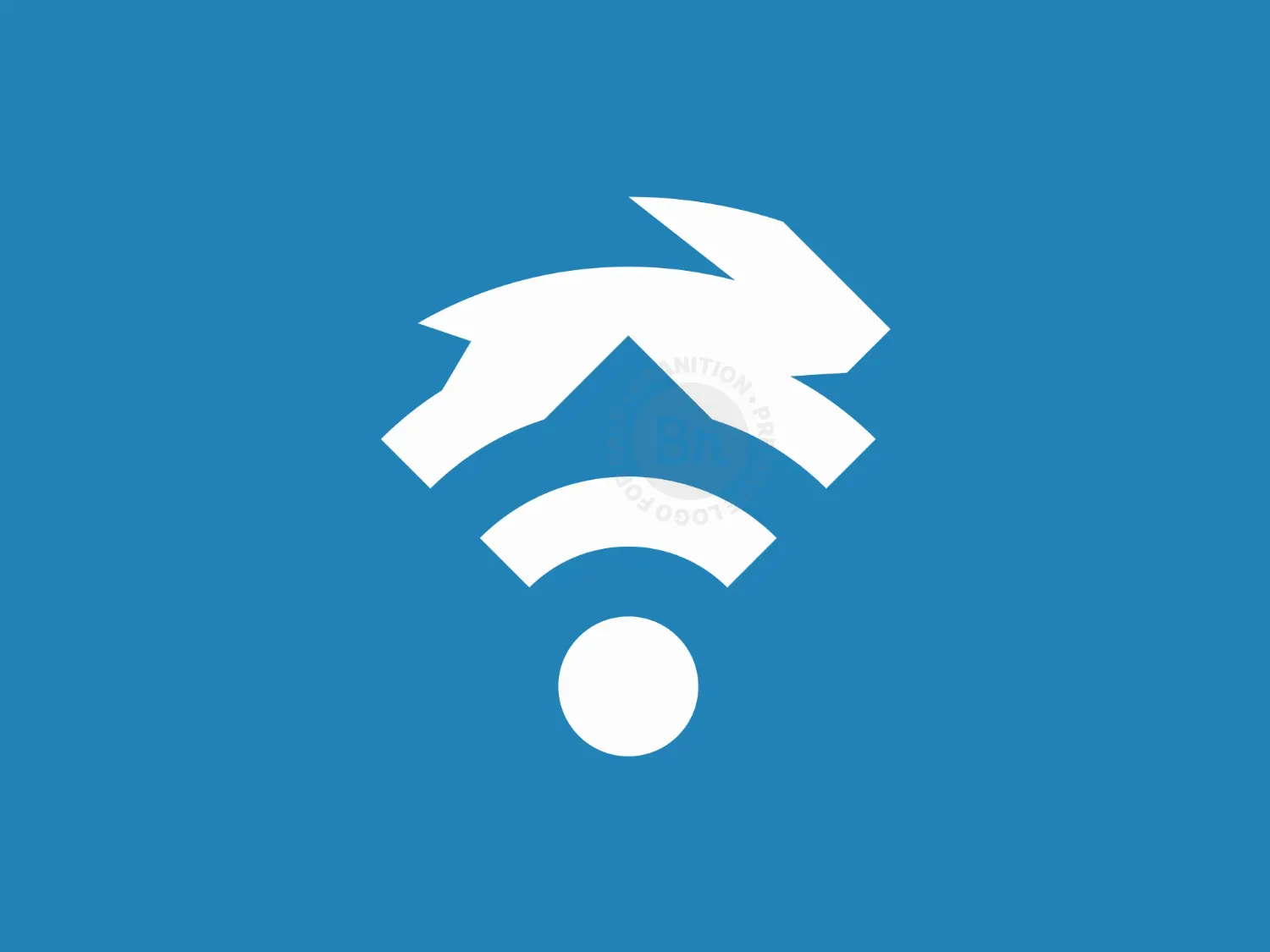 Rabbit Wifi Simple Modern Logo