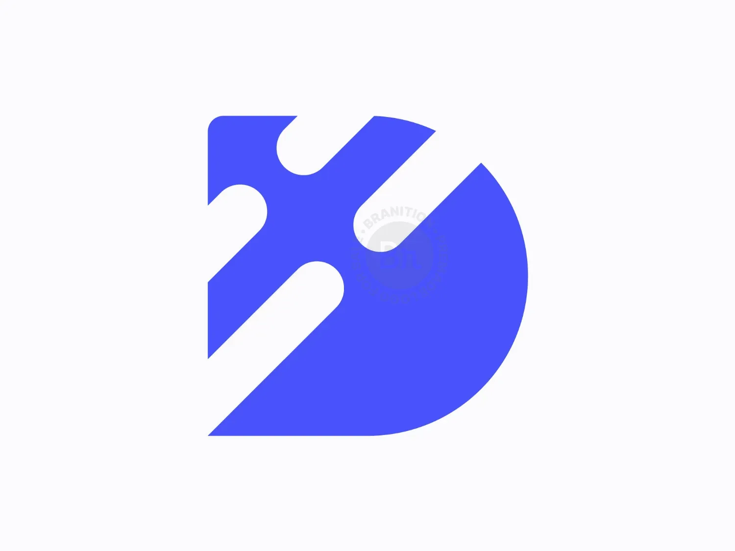 Modern Letter D Startup Logo
