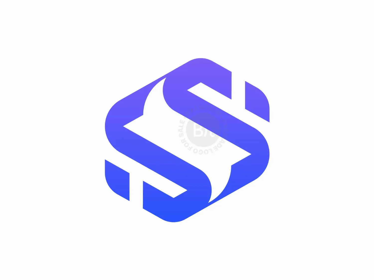 Modern Geometric S Letter Logo