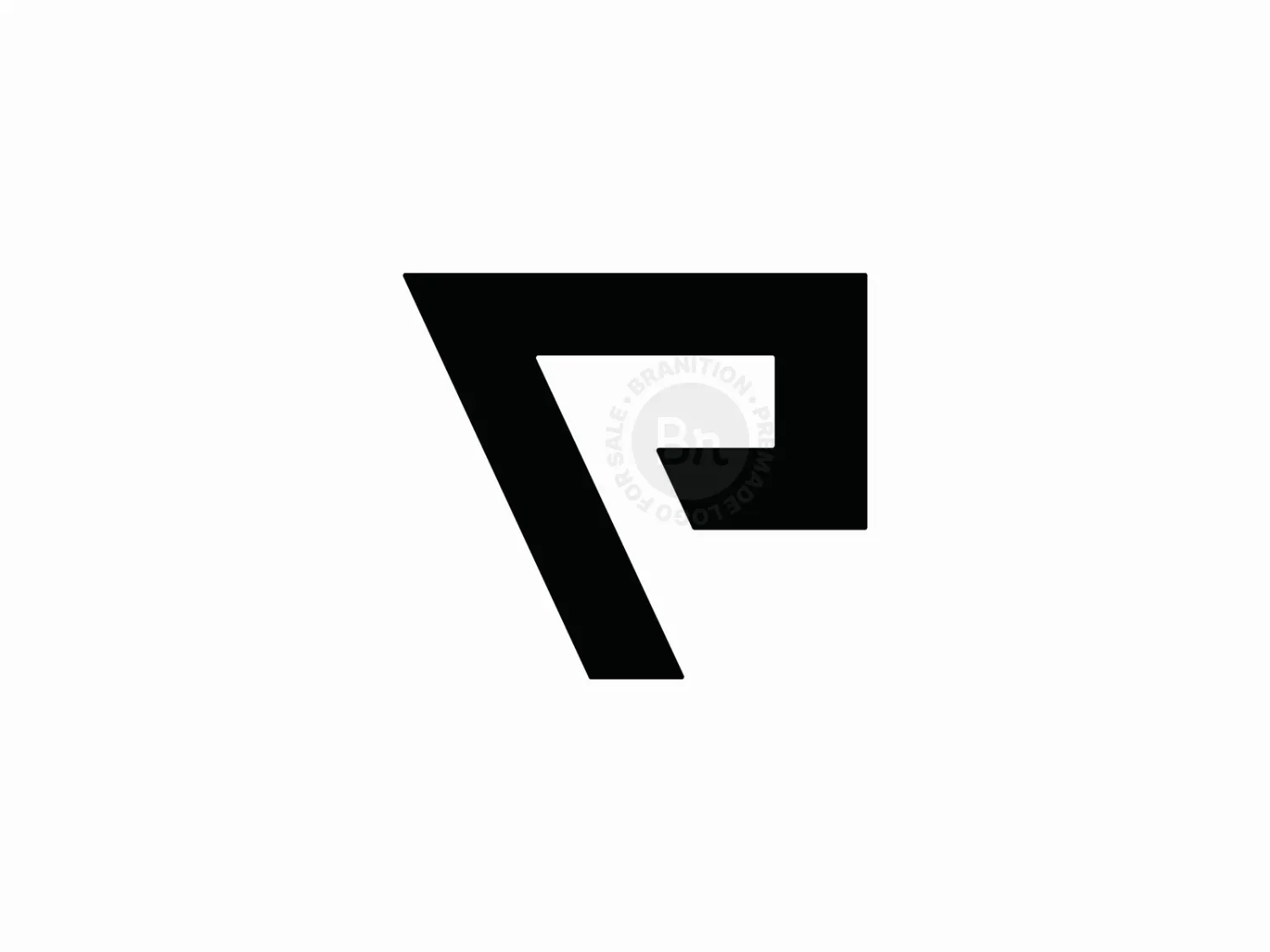 Angular P Logo Design // For Sale