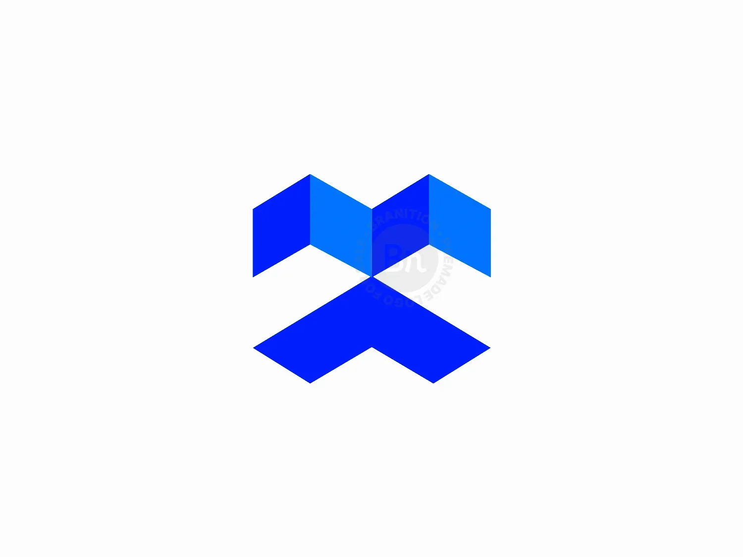 Abstract Folded M Letter Logo Design
