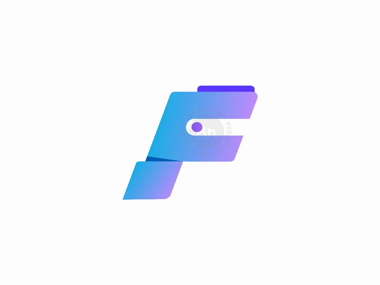Abstract F Letter Wallet Logo Design