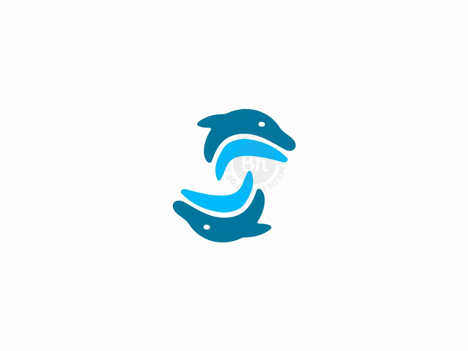Dolphin Twin Letter S Logo