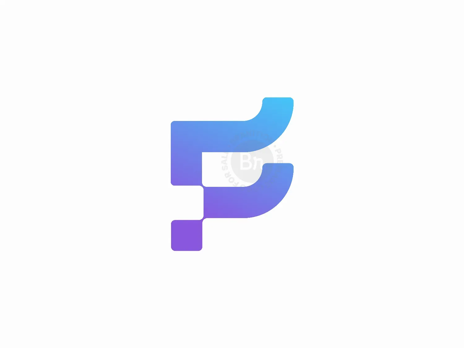 F Letter Logo Design For Technology Brand