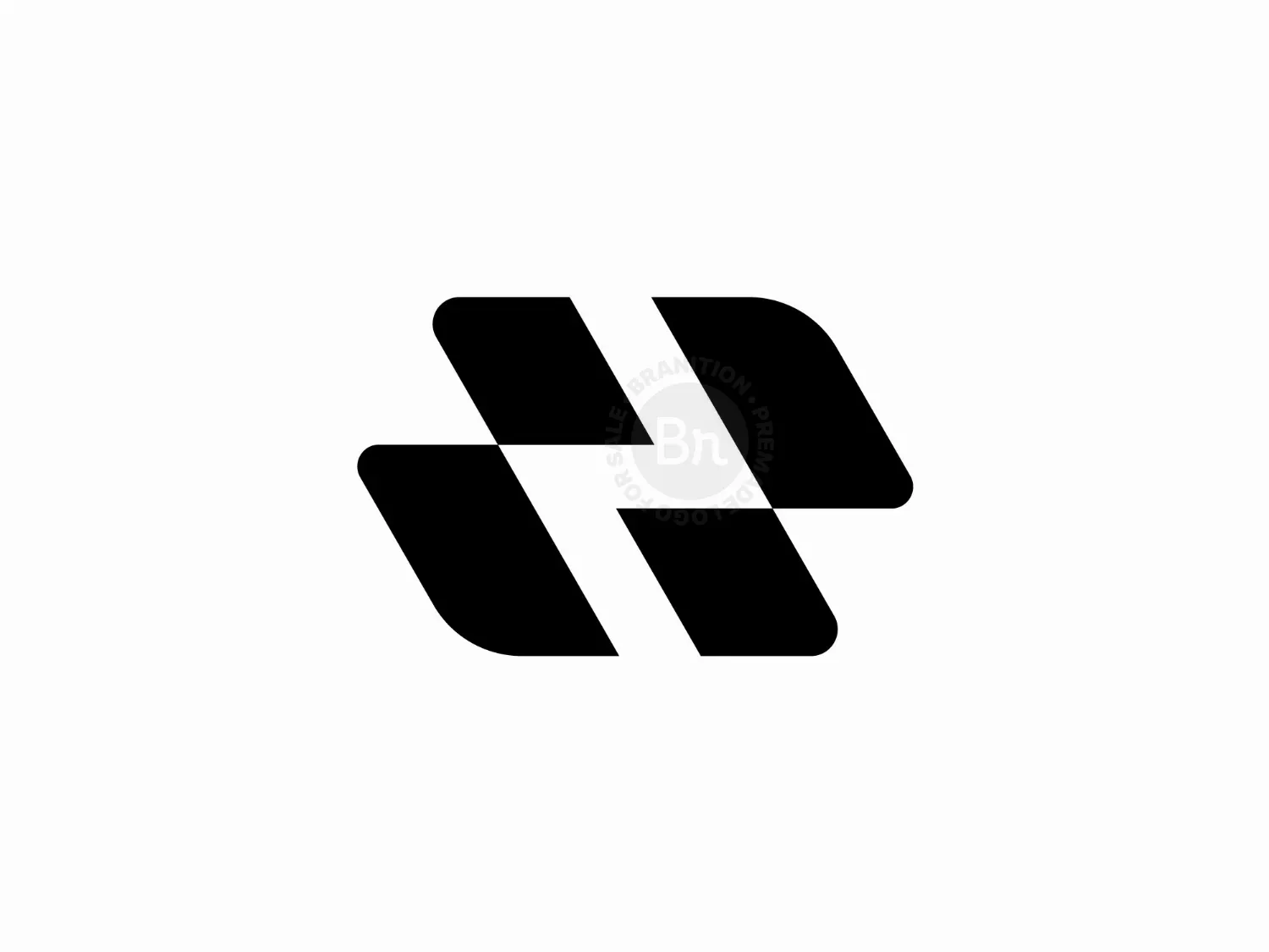 Modern Letter N Fintech Logo