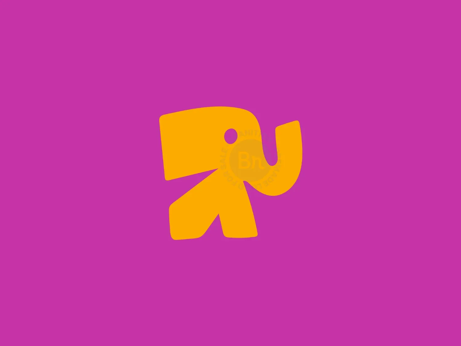 Letter R Elephant Logo