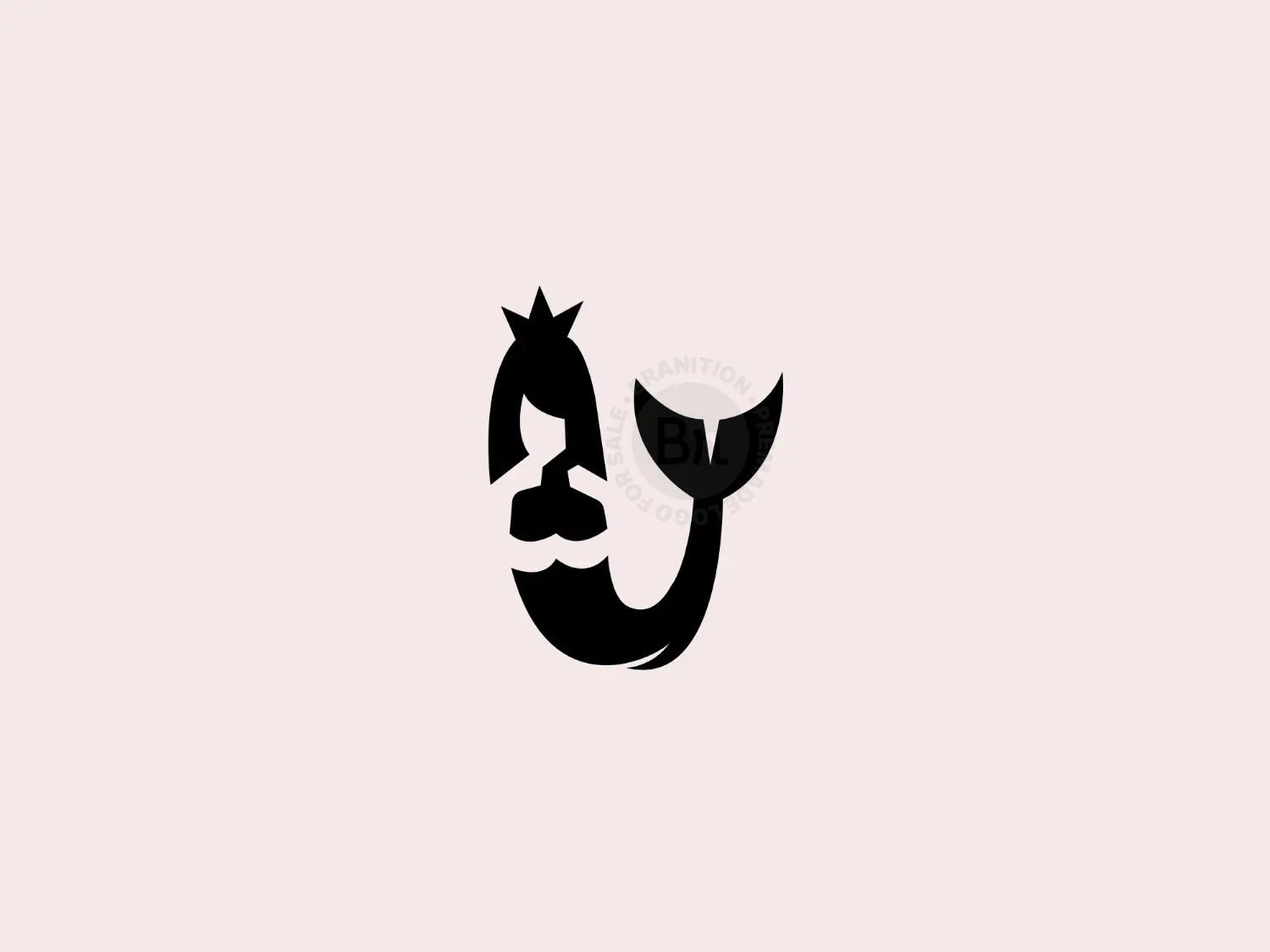 Mermaid Letter U Logo
