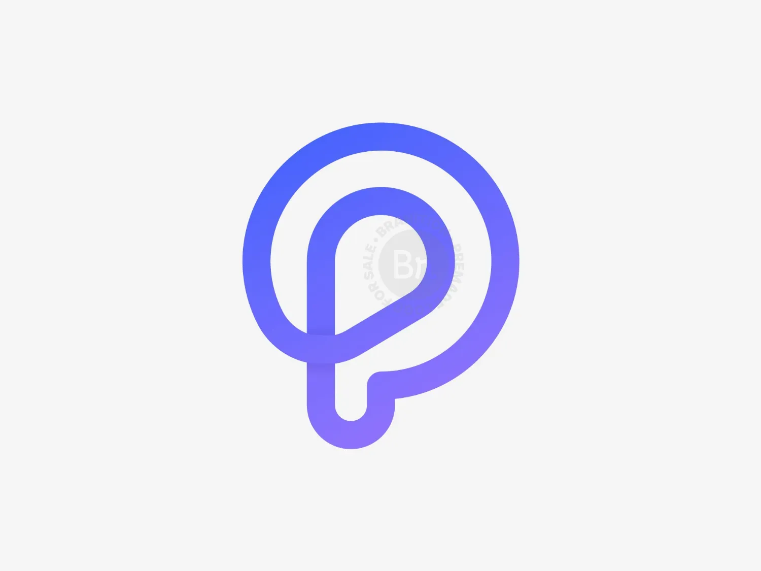 Modern Letter P Technology Logo