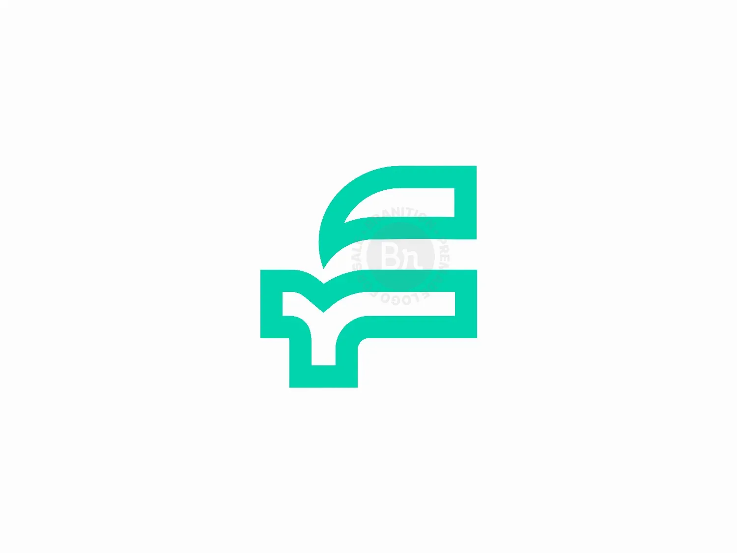 Abstract F Letter Growth Logo Design For Eco Friendly Brand