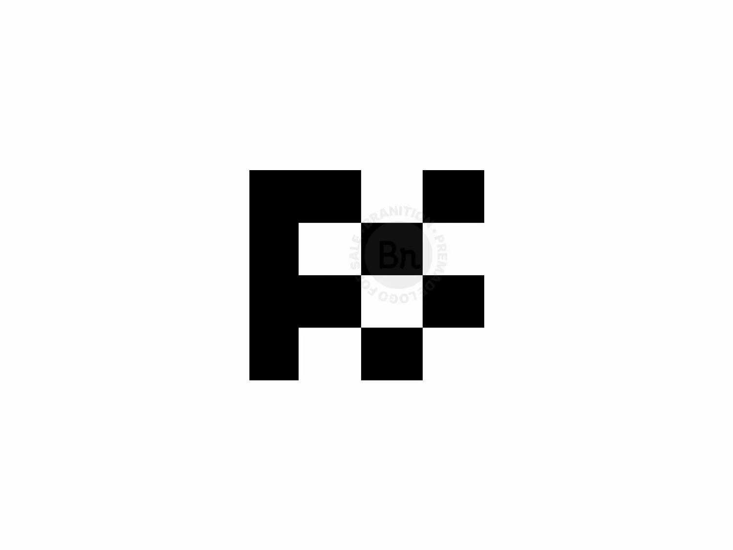 Abstract F Letter Pixel Logo Design For Technology Brand