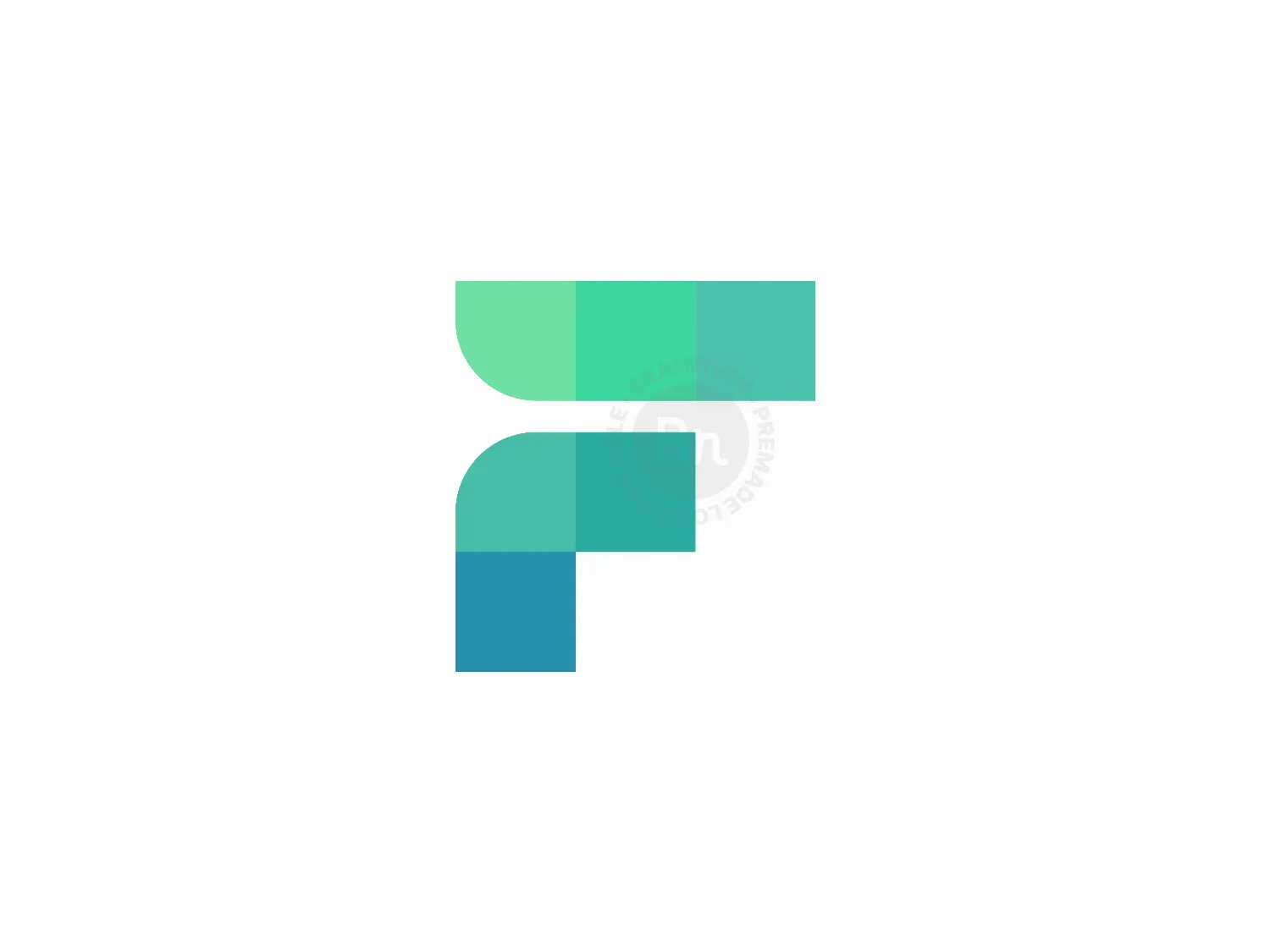 Abstract F Letter Pixel Logo Design
