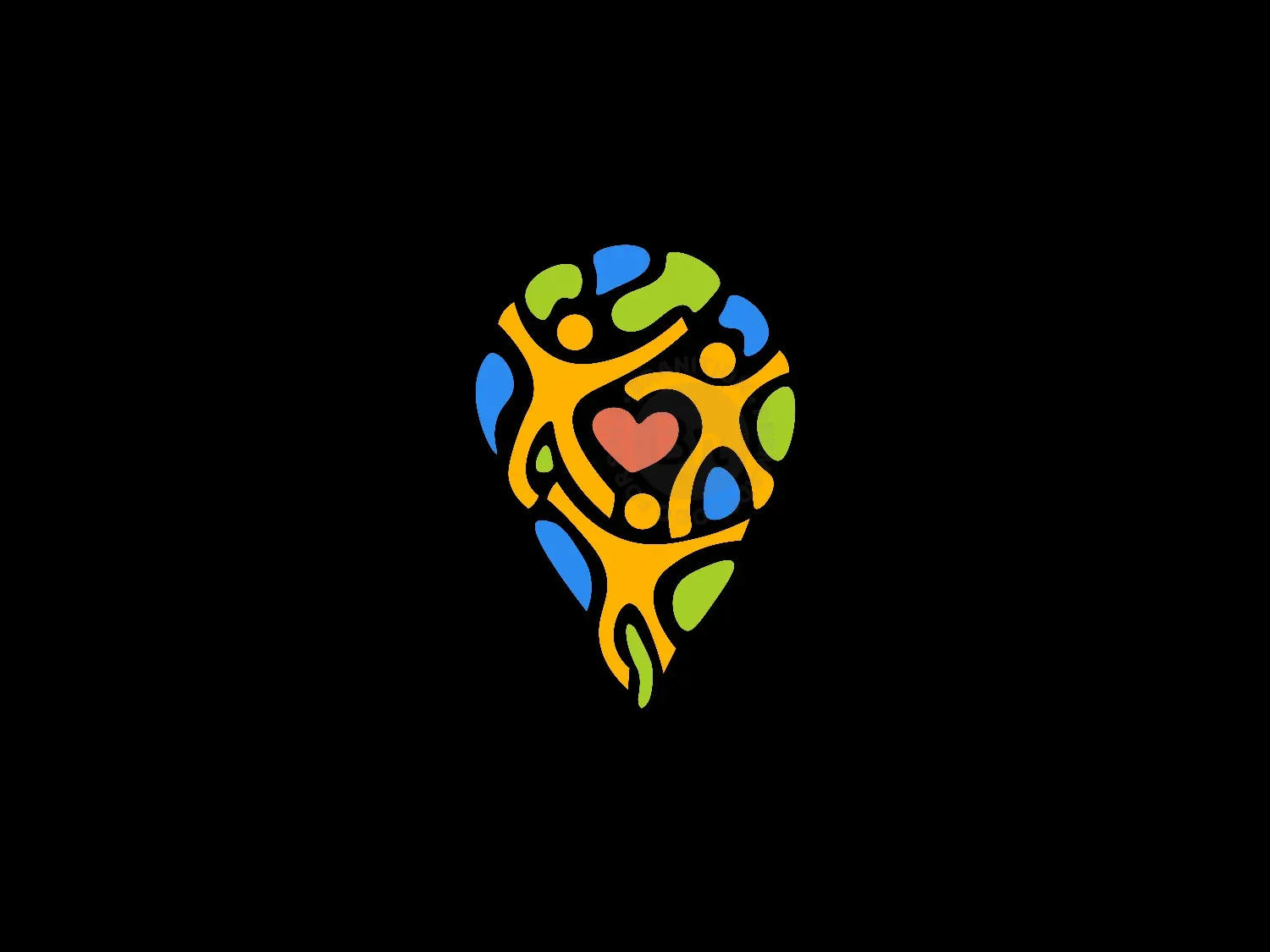 Human Heart Travel Pin Logo