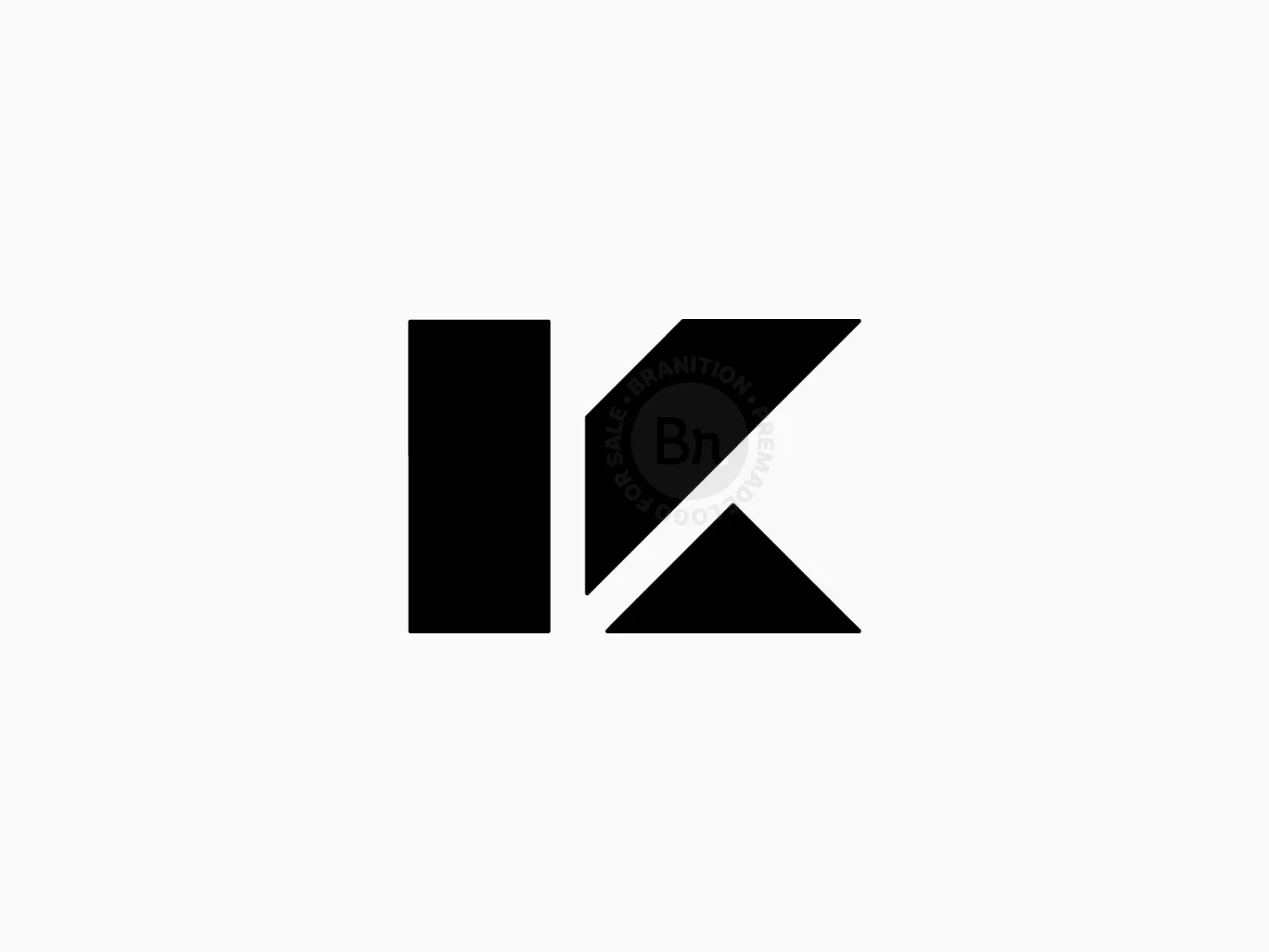 Geometric K Letter Logo Design // For Sale