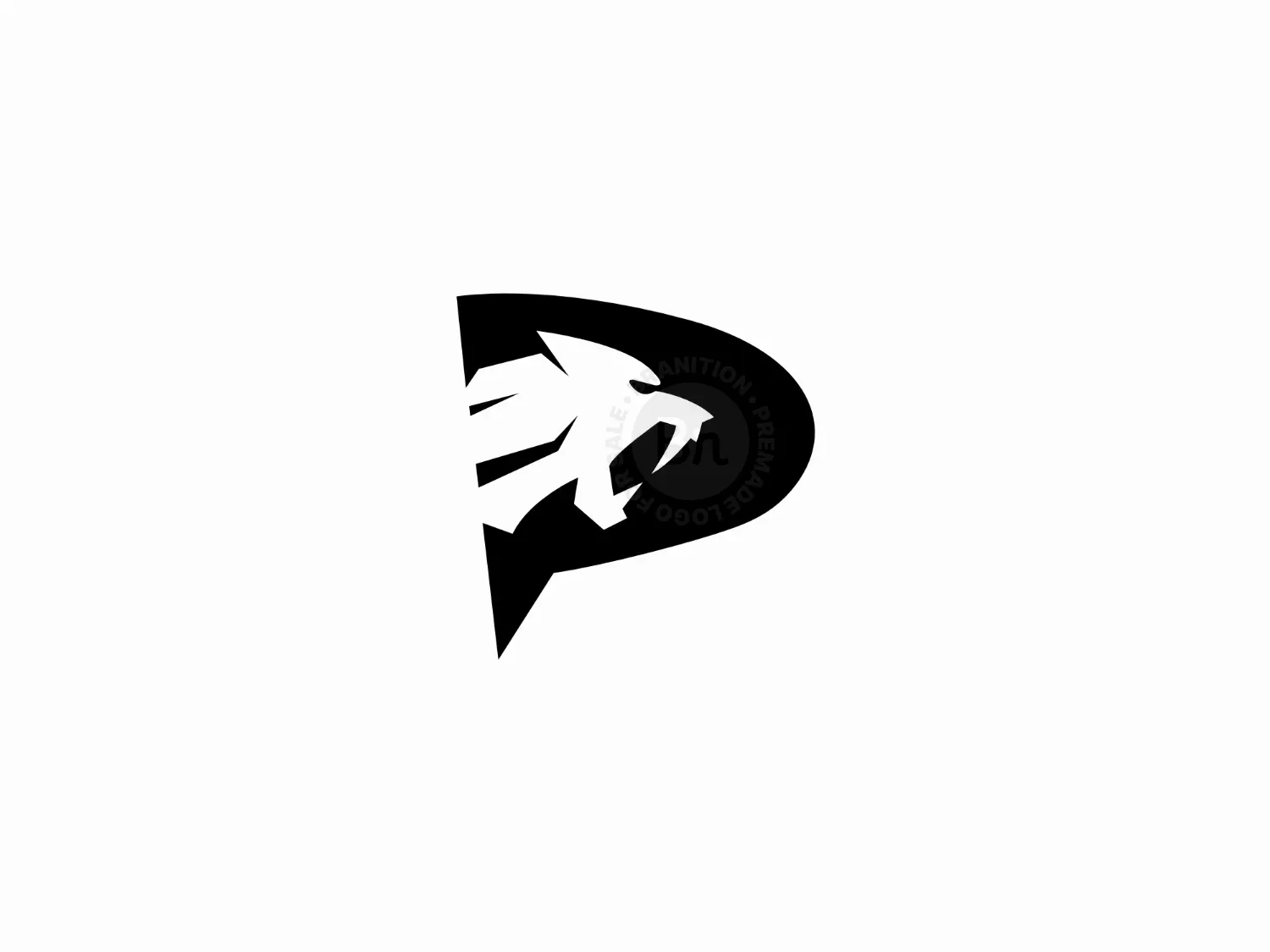 Leopard Head Letter P Logo