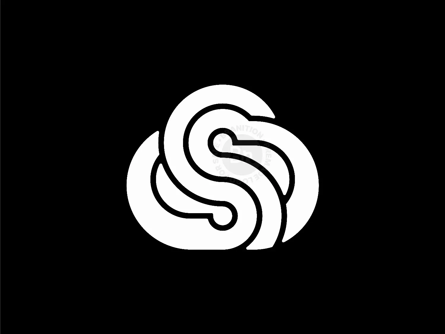 Letter S Cloud Tech Geometric Line Monogram Logo