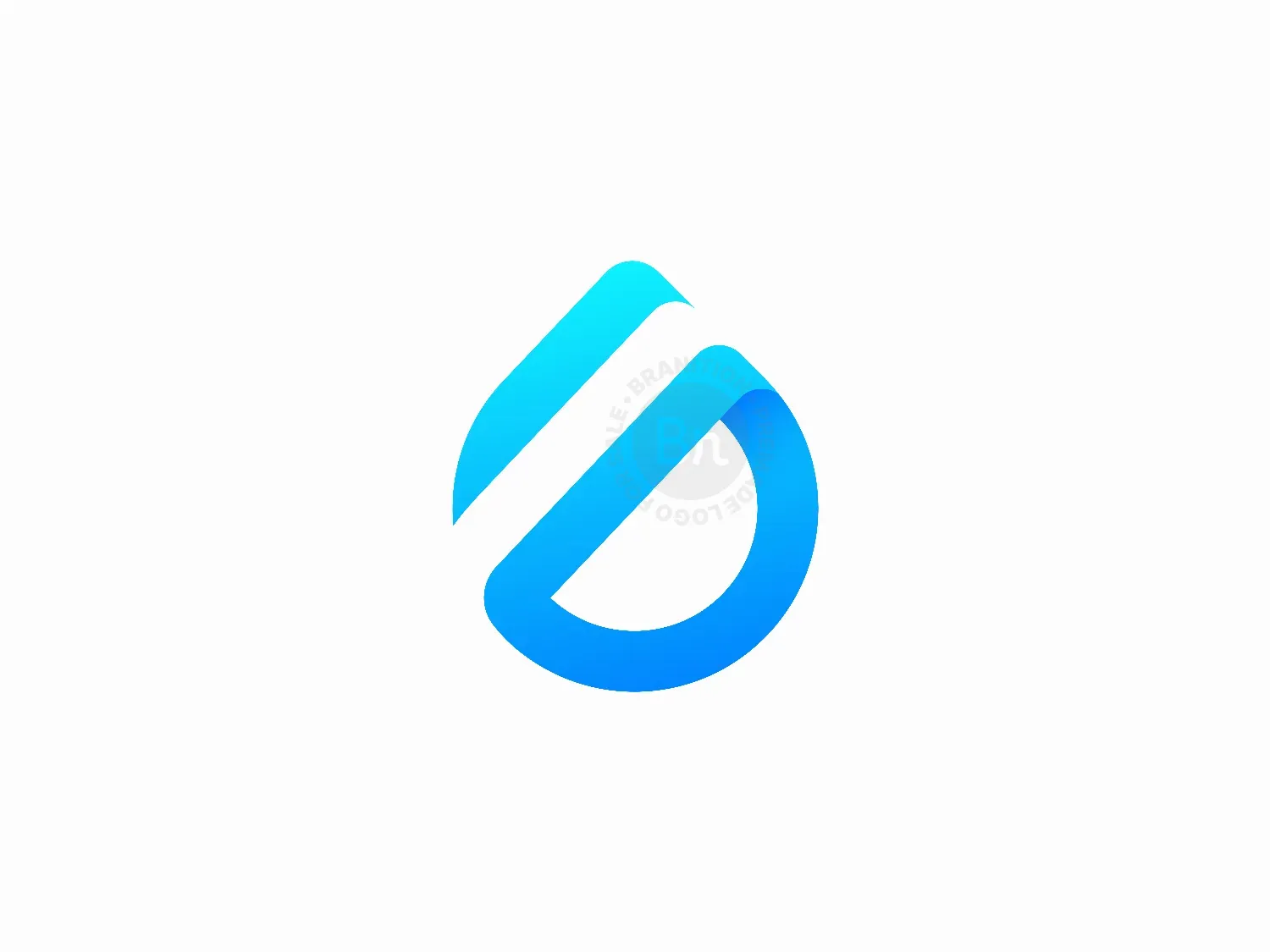 Abstract D Letter Drop Logo Design