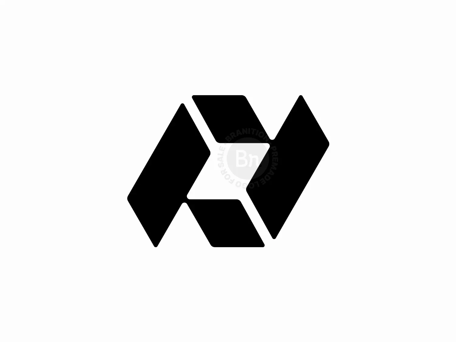Modern N Geometric Logo