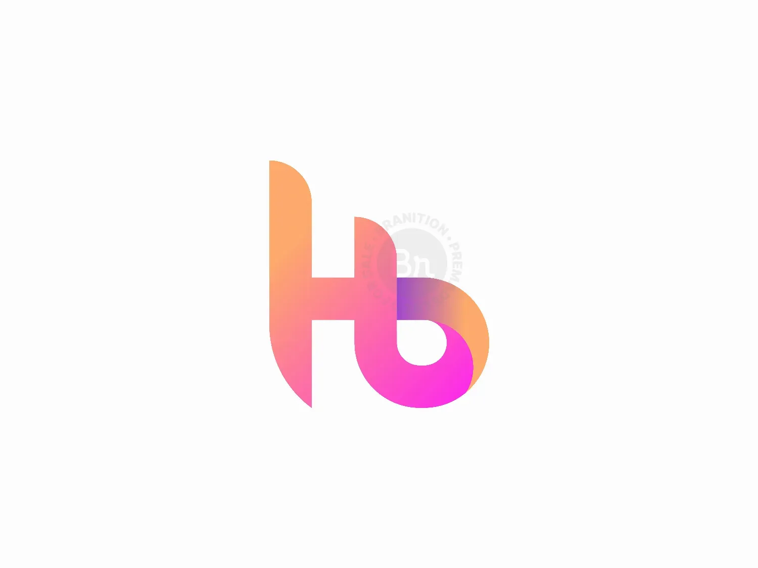 Abstract HB Letter Logo Design