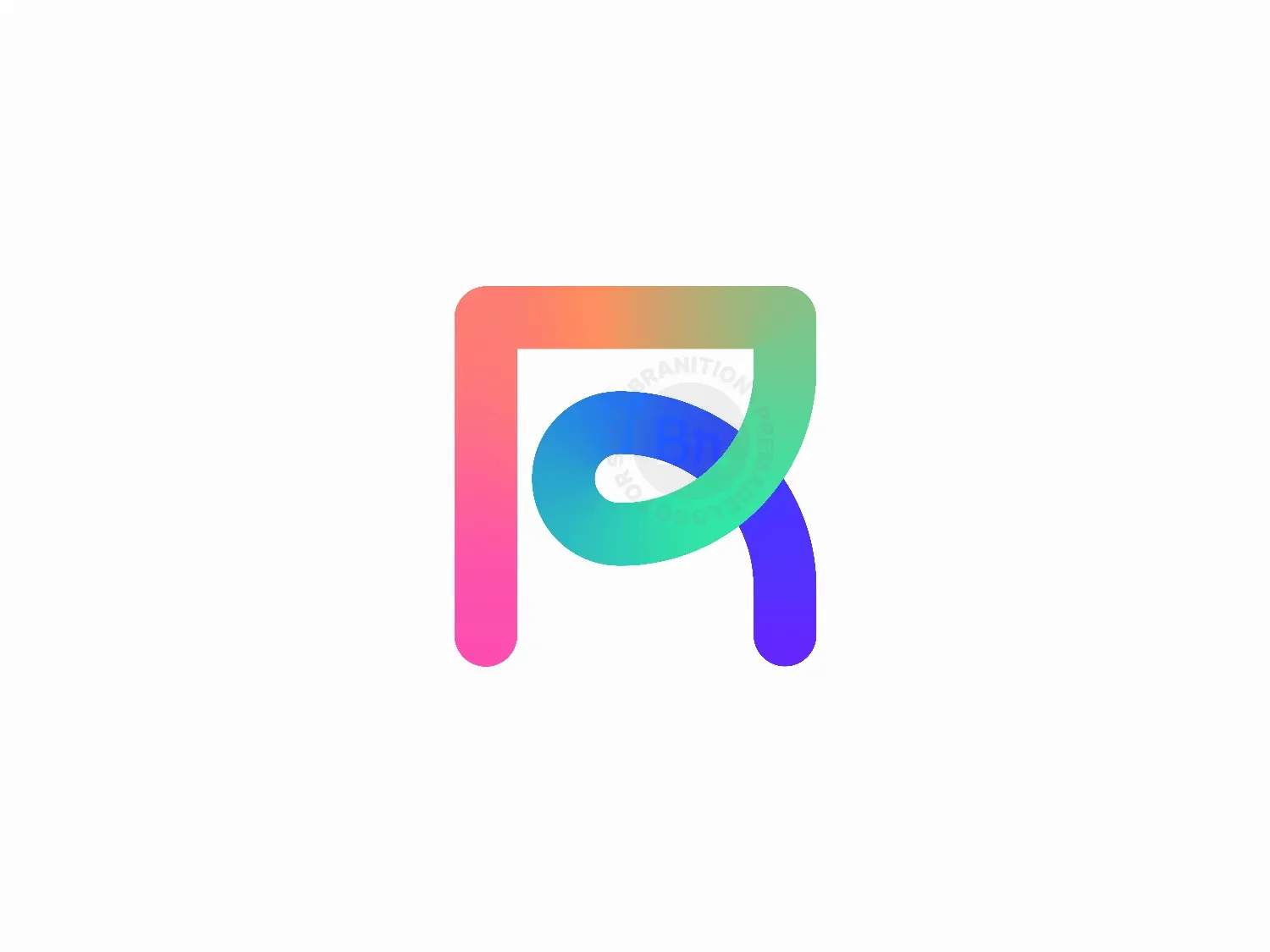 Gradient R Letter Logo Design