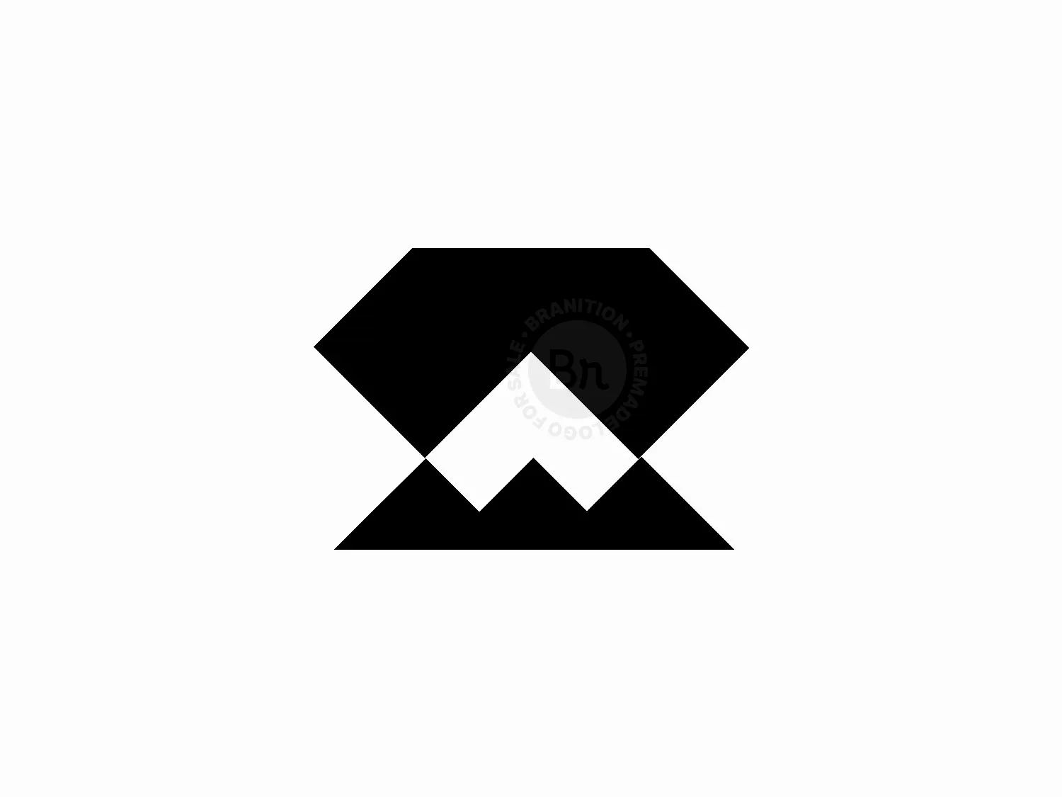 Abstract Mountain Diamond Arrow Logo Design