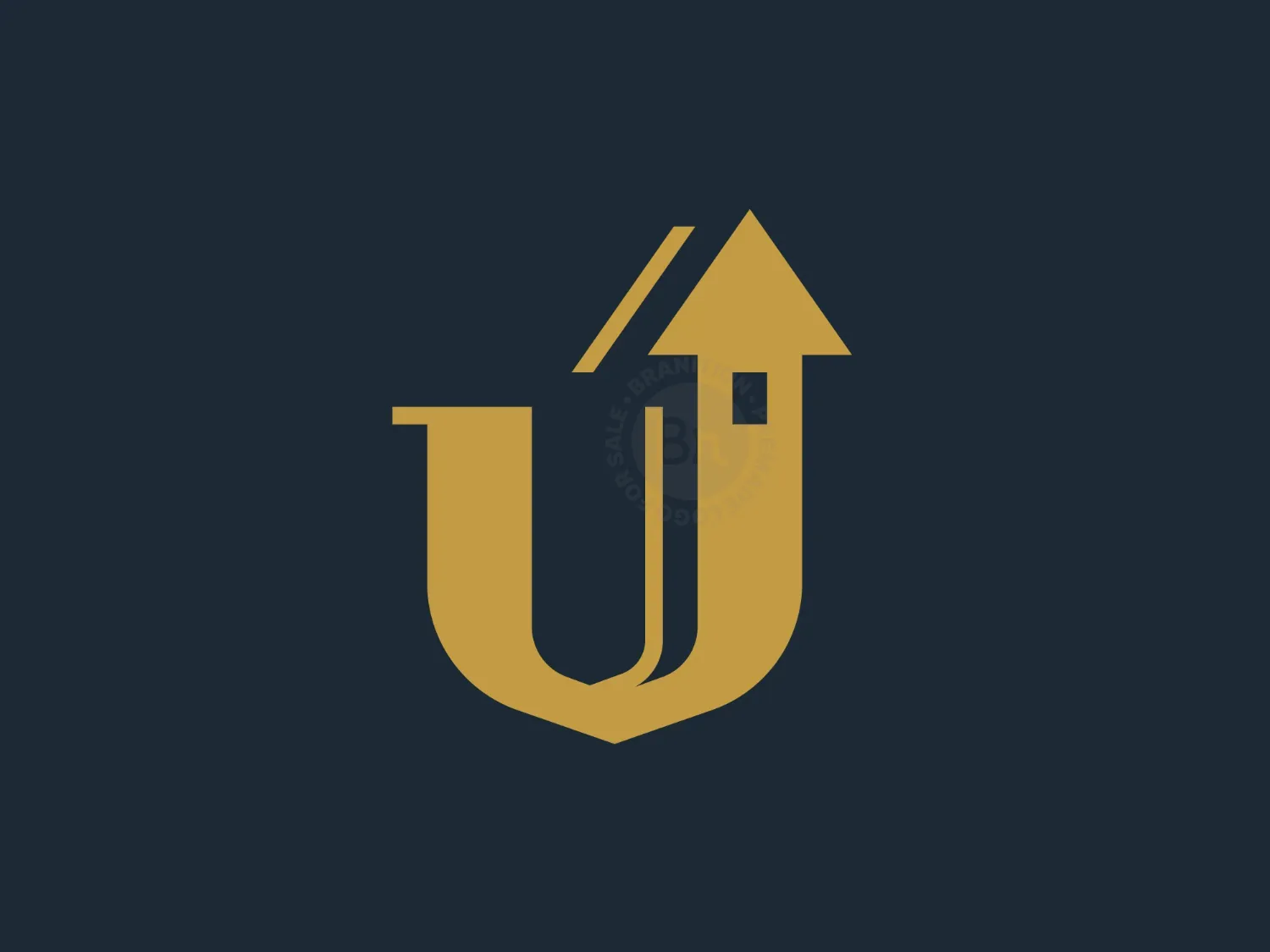 Letter U House Logo
