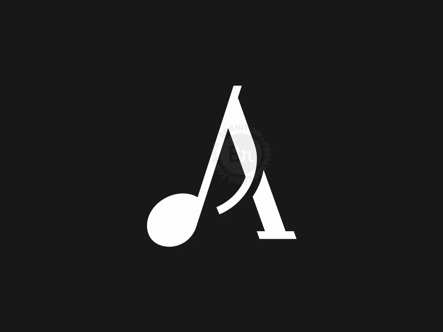 Letter A Music Note Logo