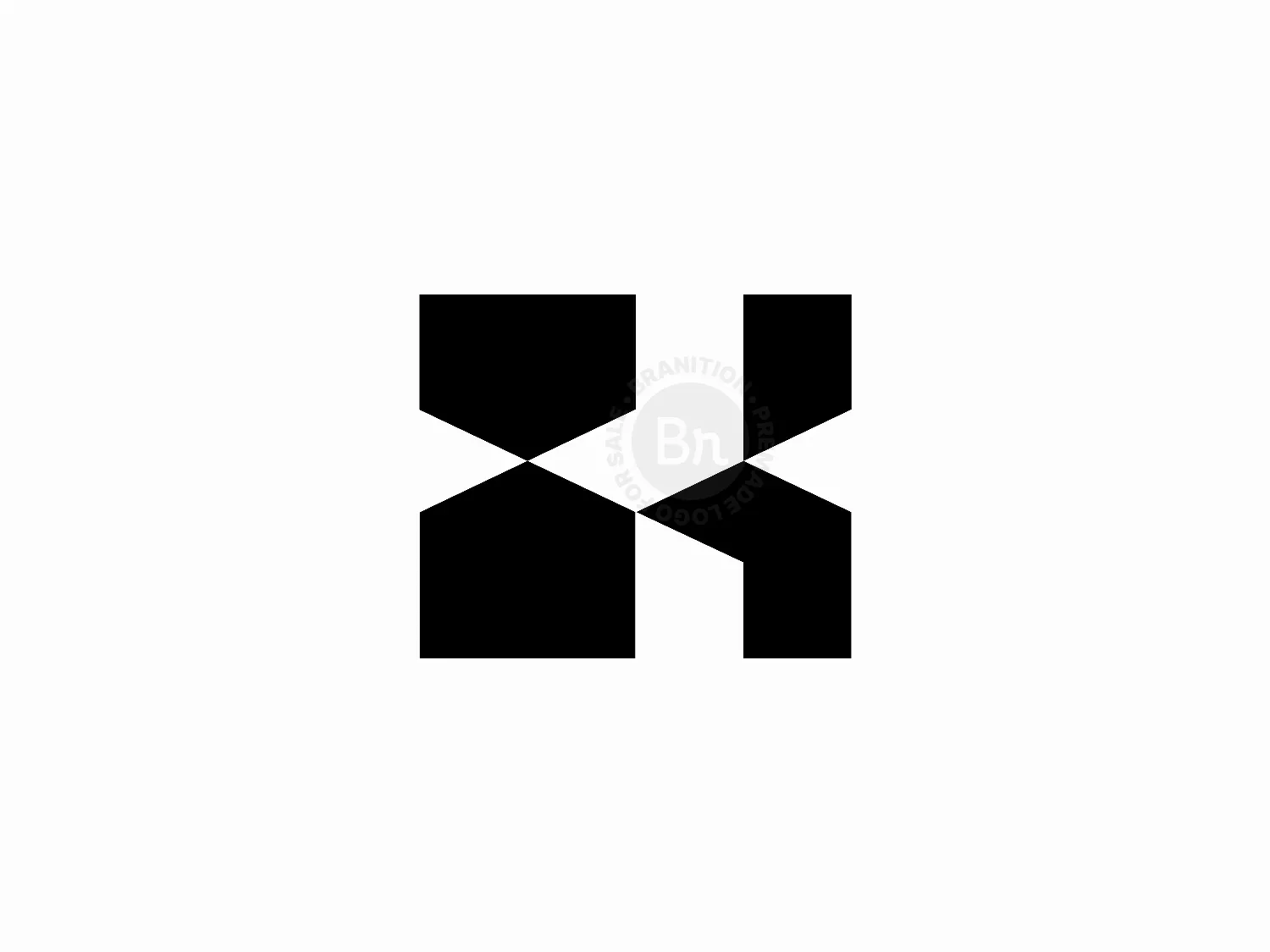 Abstract H Letter Hourglass Logo Design