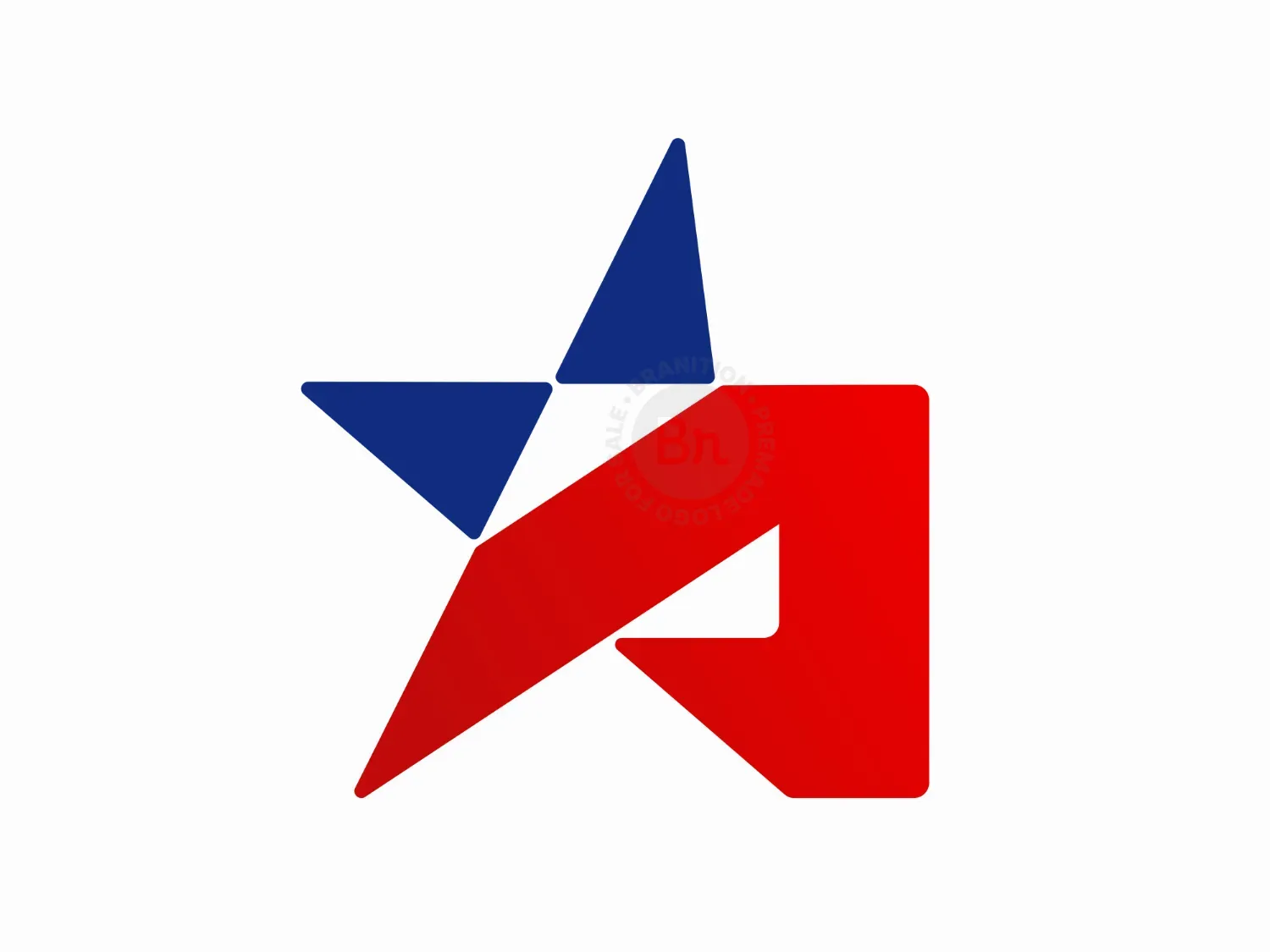 Letter A Star Modern Logo