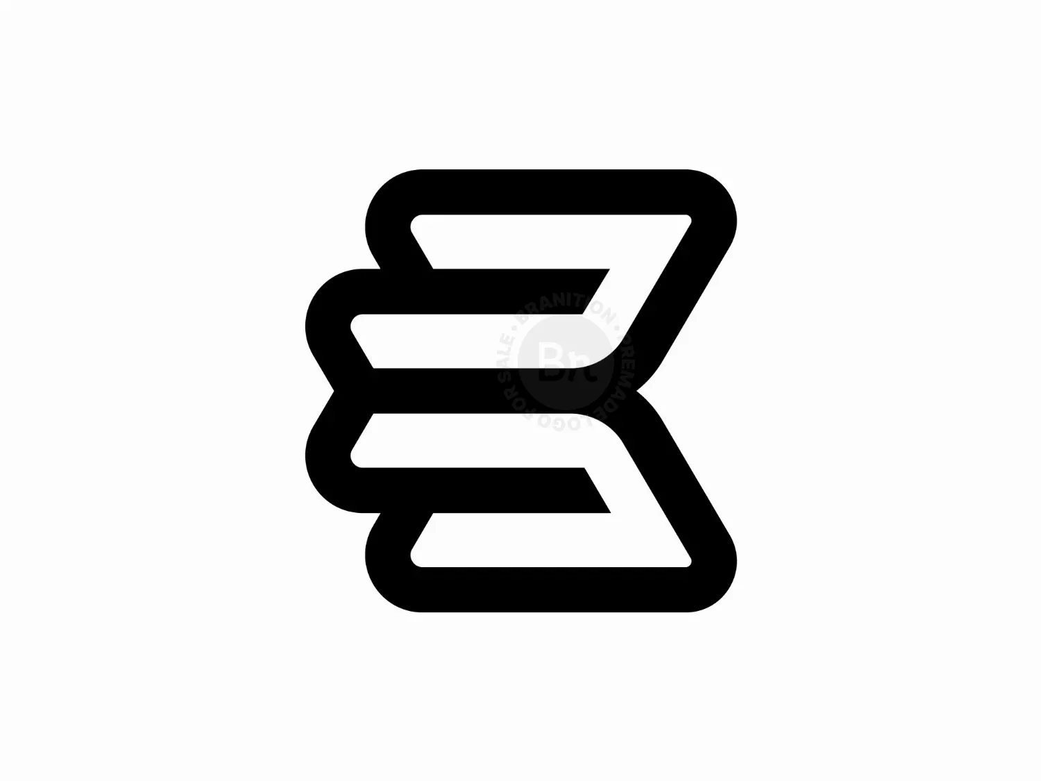 Modern Geometric Letter B Logo