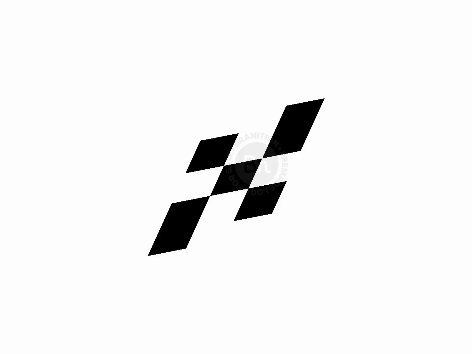 Abstract Pixel H Letter Logo Design