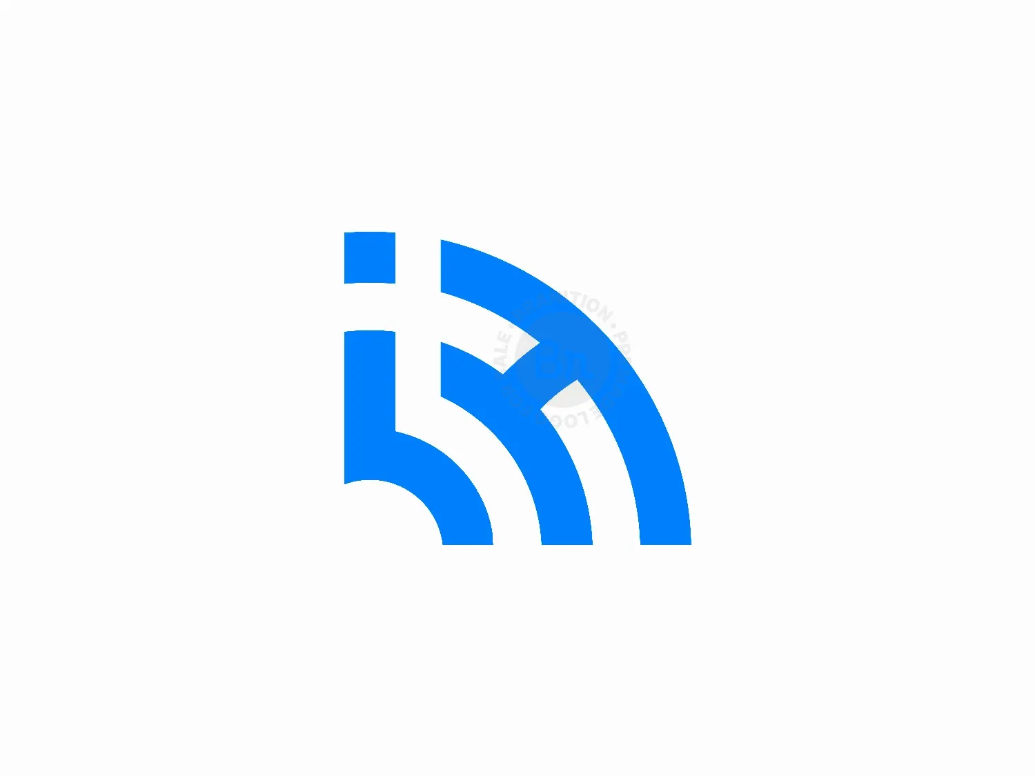 Abstract IH Letter WiFi Logo Design