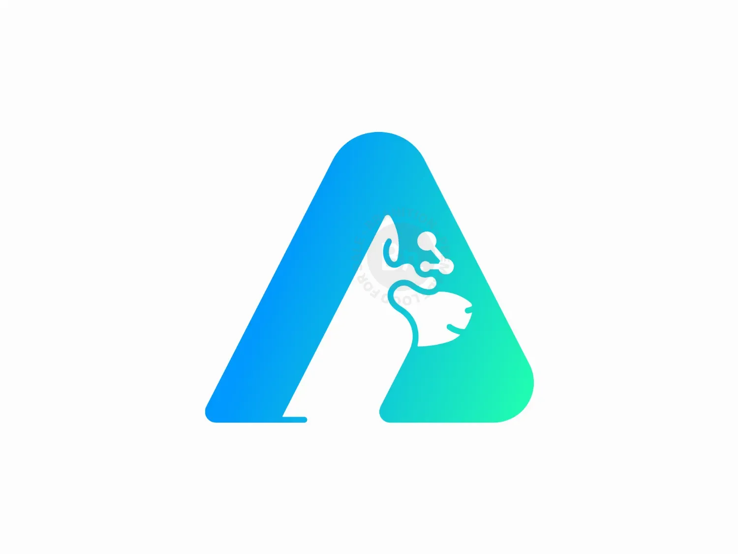 Letter A Biology Alpaca Sheep Logo